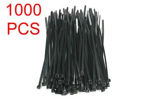 1000 PCS Pack 4&#034; inch Black Network Cable Cord Wire Tie Strap Zip Plastic Ties