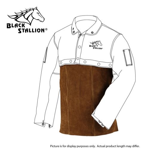 Black stallion cowhide leather welding bib - 14wb-e for sale