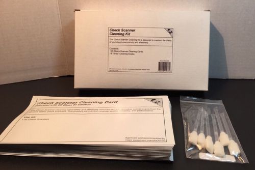 EZ Check Scanner Cleaning Cards 25/box W/ 6 Snap Cleaning Swabs