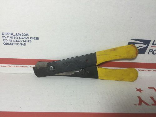 K. Miller Tool Model 100 Used Yellow Handle Wire Strippers (#0077)