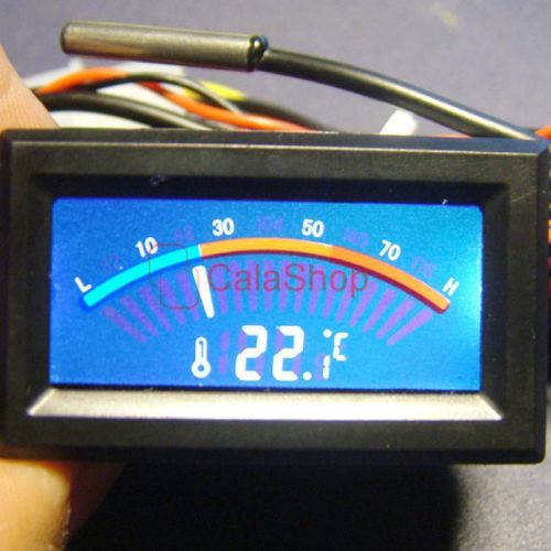 Lcd digital thermometer 5v temperature meter gauge pc mod 4-pin -20 to 70 degree for sale