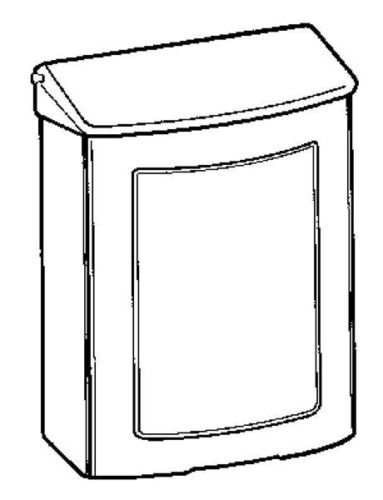 #1102 Sanitary Napkin Receptacle, White Metal Container NEW