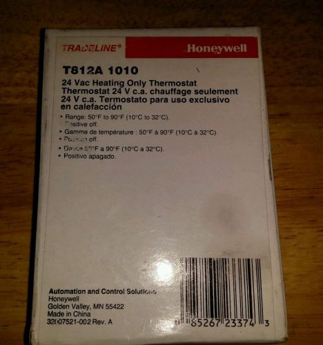Honeywell Premier White 1 Heat Stage Thermostat Heating Only - T812A1010