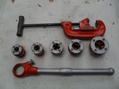 Ridgid 00-R pipe threading dies (5) in all 1/4&#034; to 1&#034;no.1-2 pipe cutter/oilfield