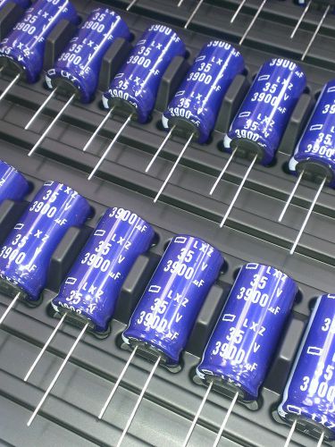 [8 pcs] capacitors 3900uf 35v low imp. lxz 18x40 nippon chemi-con made in japan for sale