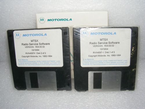 Motorola MTSX Radio Service Software RSS  RVN4097H  Genuine