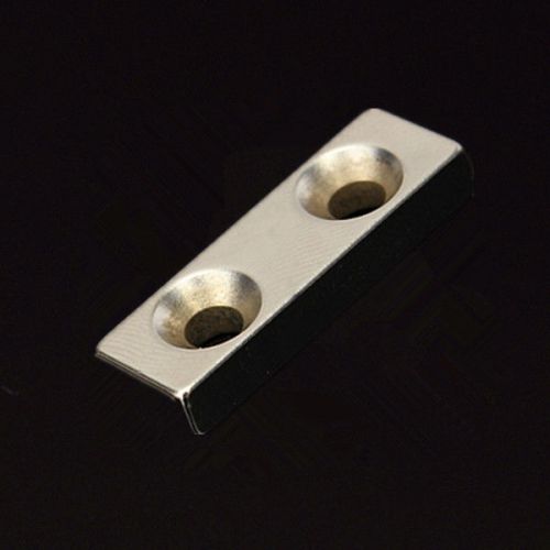 1PC N35 Strong Block Magnet 30x10X5mm Rare Earth Strong Neodymium 2 Countersunk
