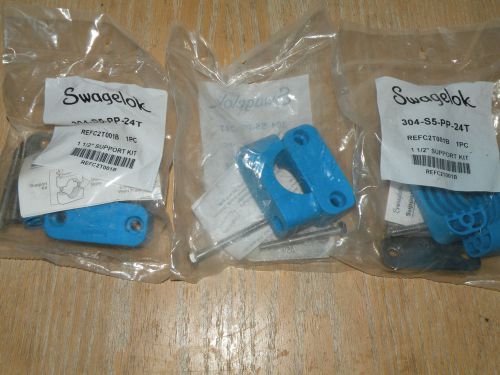 (3) swagelok 304-s5-pp-24t  1-1/2&#034; tubing support kits for sale
