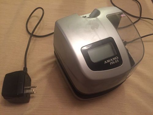 Amano pix-55 atomic employee time clock works great! see video for sale