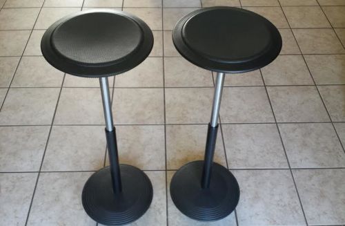 PAIR Wilkhahn Stitz Roericht Leather Stand Up Bar Stool Seat 3rd Leg Leaning Aid