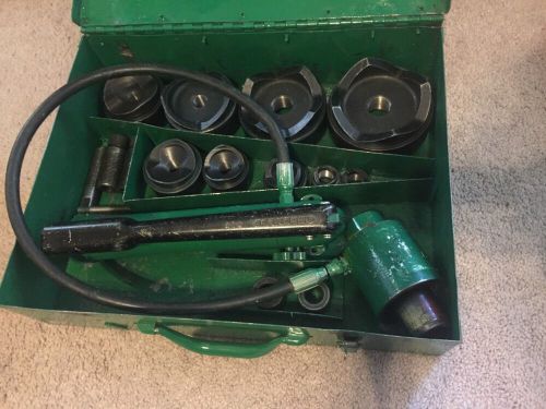 Greenlee 7310 1/2&#034;- 4&#034; Hydraulic Knockout Punch Driver Set- T264