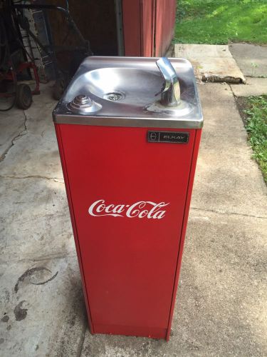 Elkay Water Cooler Coca Cola Decal Red Drinking Fountain Tested Chills Water 38&#034;