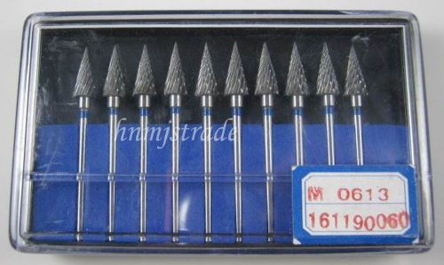 1 box 10 pcs dentistry steel tungsten carbide burs dental equipment m6 for sale