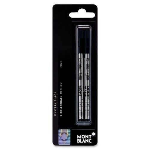 NEW Mont Blanc Fine Point Black Rollerball Refills 2 Pack FREE SHIPPING