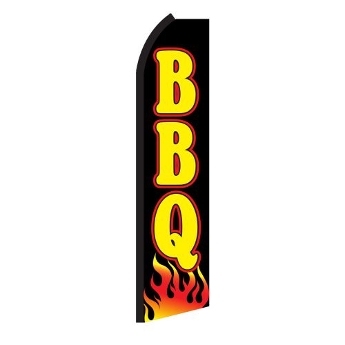 Bbq barbecue business sign swooper flag 15 ft tall feather banner for sale