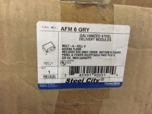 Thomas &amp; betts steel city afm-6-gry galv steel floor insert (new) for sale