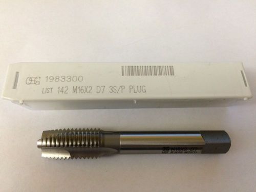 NEW - OSG M16 x 2.00 Spiral Point Plug Tap 3 Flute D7 Bright HSS 1983300, 142