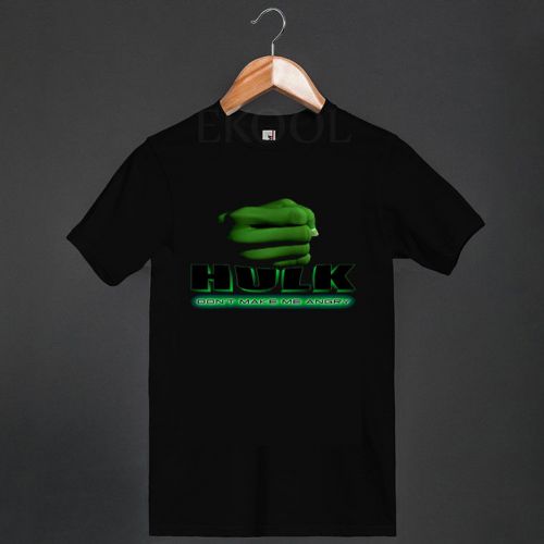 Hulk Fictional superhero Fist Of Hulk New Logo Black T-Shirt