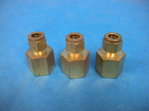 Swagelok 1/2&#034; NPT, Compression Brass Fittings Adapter Lot of 3