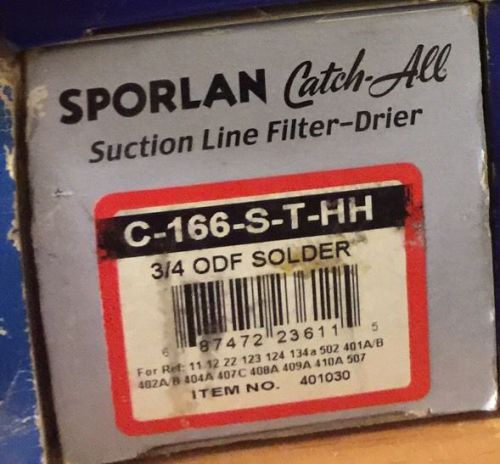 Sporlan Catch - All- Suction Line Filter- Drier C-166-S-T-HH 3/4 ODF Solder