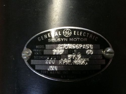 GENERAL ELECTRIC 2JDA66PA5C SELSYN MOTOR
