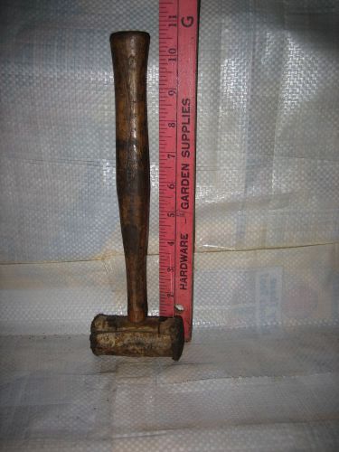 Used   rawhide mallet  leather,copper silver, jewelry, weighted  9 oz for sale