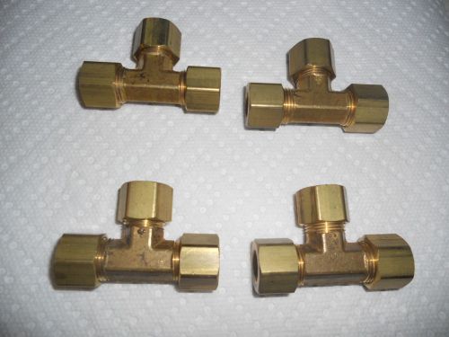 Lot of 2 brass tubing tees  1/2&#034; x 1/2&#034;  female   anchor brass 64-8 for sale