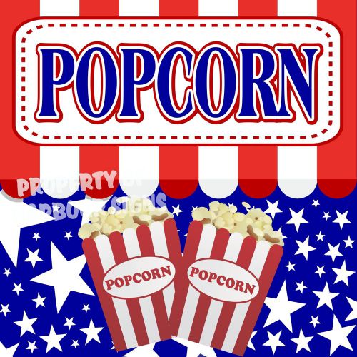 Popcorn Decal 14&#034; Sandwiches Concession Food Truck Restaurant Vinyl Stickers