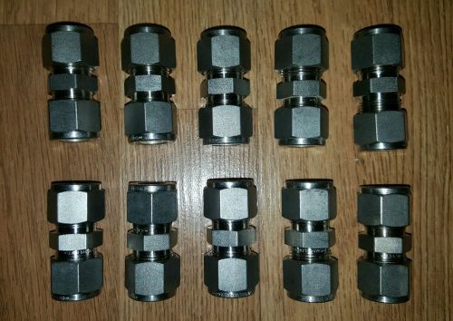 Swagelok 1/2 inch tube fitting union 316 stainless steel brand new (lot of 10) for sale