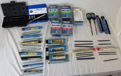 Lot of Concrete Installation Tools &amp; Supplies: Tapcon, New England &amp; Others