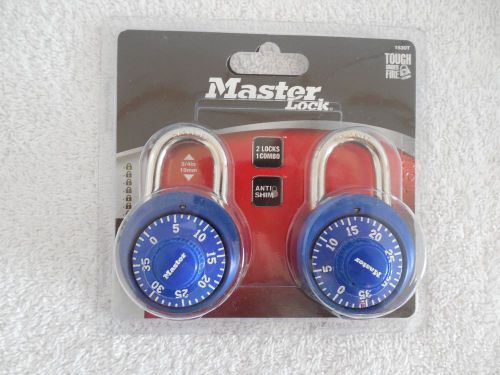 New 2 Pack Master Lock Blue Combination 1530T