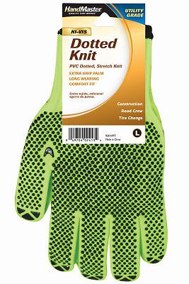 Magid glove &amp; safety mfg. lg hivis dot knit glove for sale