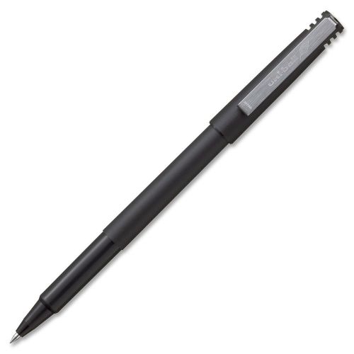 Sanford 60101 Uniball Rollerball Pen, Fine Point/0.7 mm, Black Ink/Barrel, Dozen