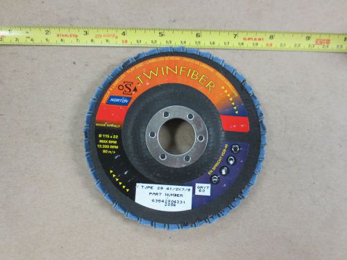 Norton Twinfiber Abrasive Flap Disc, Type 29, Ceramic/Zirconia Alumina