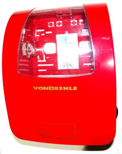 &#034;vondrehle&#034; {auto-cut/pull down/hands-free/red} 8&#034; paper towel dispenser for sale