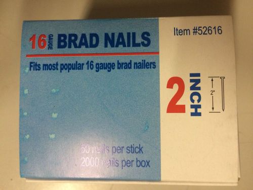 16 gauge 2&#034; inch galvanized chisel point straight finish brad nails 24bx 48m pc for sale
