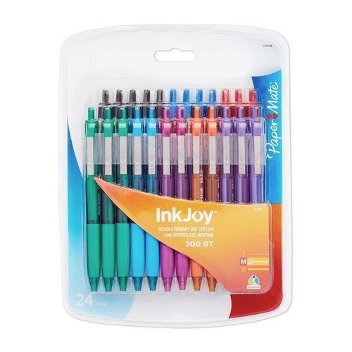 Paper Mate InkJoy 300 RT Retractable Medium Point Ballpoint Pens Assorted Col...