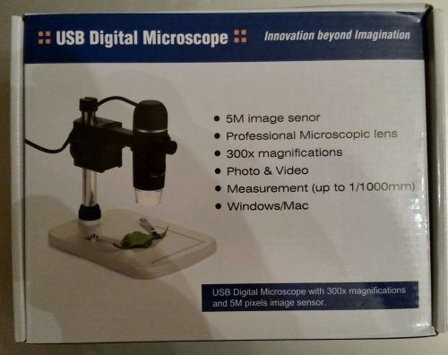 Crenova USB Digital Microscope 5MP Video Microscope 300X Magnifier Camera