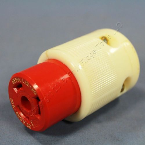 Leviton L12-20 Turn Locking Connector Plug NEMA L12-20R 20A 3? 480V Bulk 71220-C