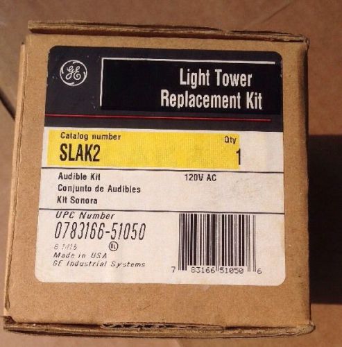Ge stak-light audible replacement kit light tower cat # slak2 nos 120v ac for sale