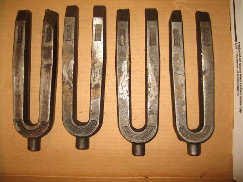 Vulcan set of 4 # 68 &#034;u&#034; forged clamp hold down machining fixture strap 9in oal for sale