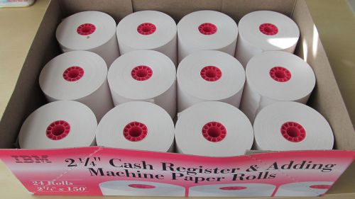 2 1/4&#034; Cash register &amp; Adding machine paper roll - Lot of 12 rolls