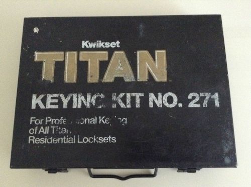 Kwikset Titan Locksmith Kit No. 271 for Professional Keying Residential Lockset