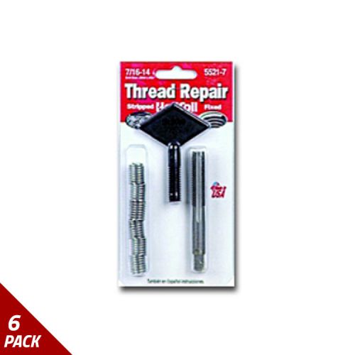 Helicoil Thread Repair Kit, 7/16&#034; x 14&#034; [6 Pack]