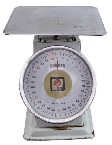 Business &#034;PELOUZE&#034; 60 lbs. X 4 oz. Scales Model 1080 Temperature Compensated