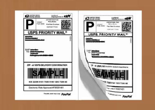 200 Half Sheet Shipping Labels Laser/Inkjet USPS UPS Fedex