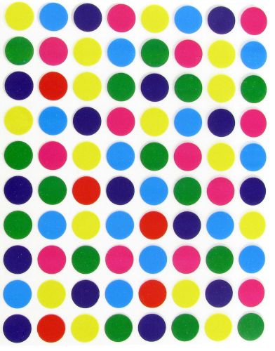 1/2 half inch colored coding labels--dot stickers--assorted 7 colors 2000 pack for sale
