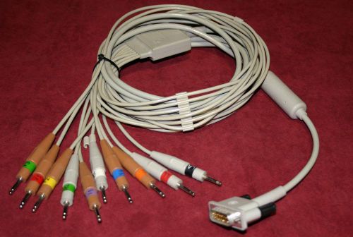 Philips 10 Lead Patient Cable M3702C EKG ECG Free Shipping!