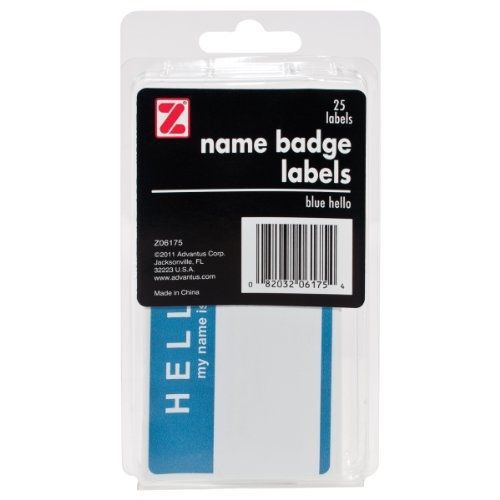 Advantus ADVANTUS Self Adhesive Name Badge Labels, 25 Labels, 3-3/8 x 2-1/4