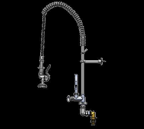 T&amp;s brass b-0287-427-b big-flow pre-rinse unit wall mount 8&#034; centers for sale